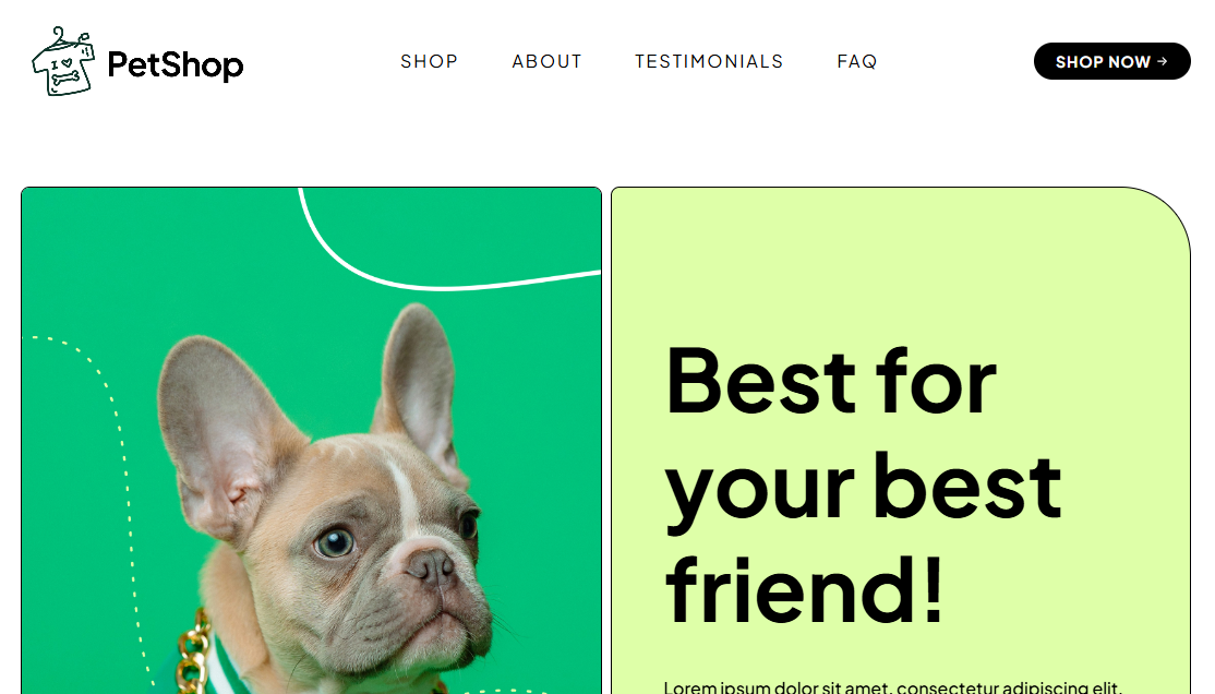 Website builder example 1